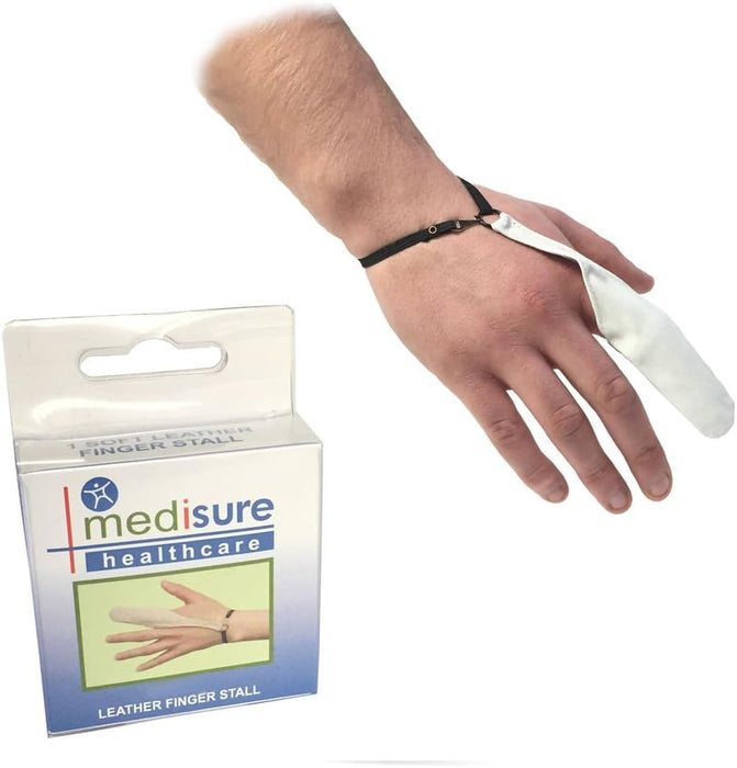 Medisure Finger STALL Soft Leather Protector [Large]