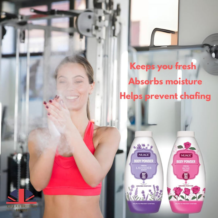 NUAGE BODY POWDER (TALC FREE) LAVENDER+ROSE  250GM EACH