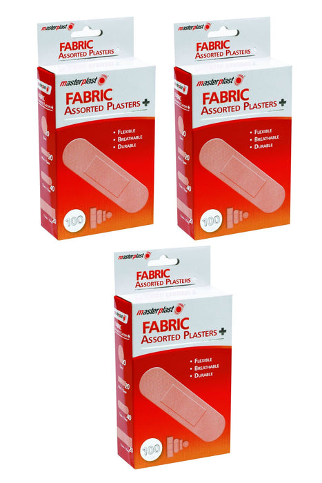 Master Plast Fabric Plasters Assorted Sizes – 100 Pack
