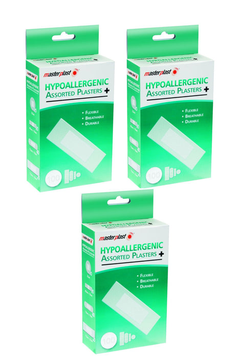 Master Plast Hypoallergenic Plasters – 100 Pack