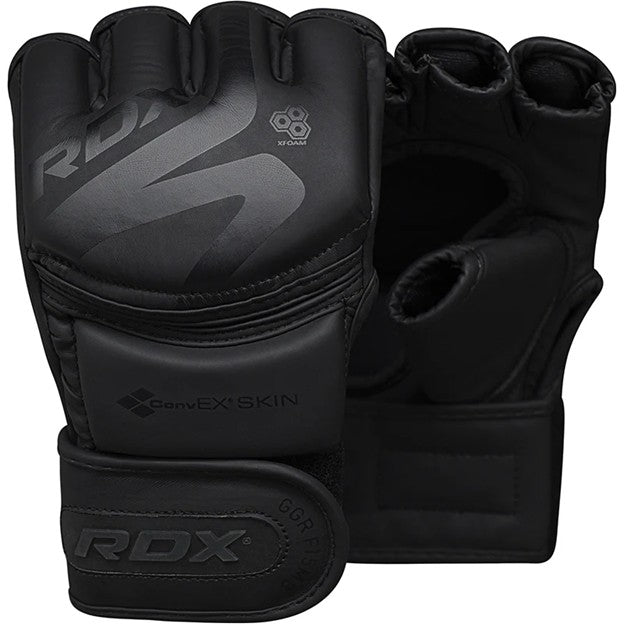 RDX F15 Noir MMA Training Gloves - GRAPPLING GLOVE F15 MATTE BLACK