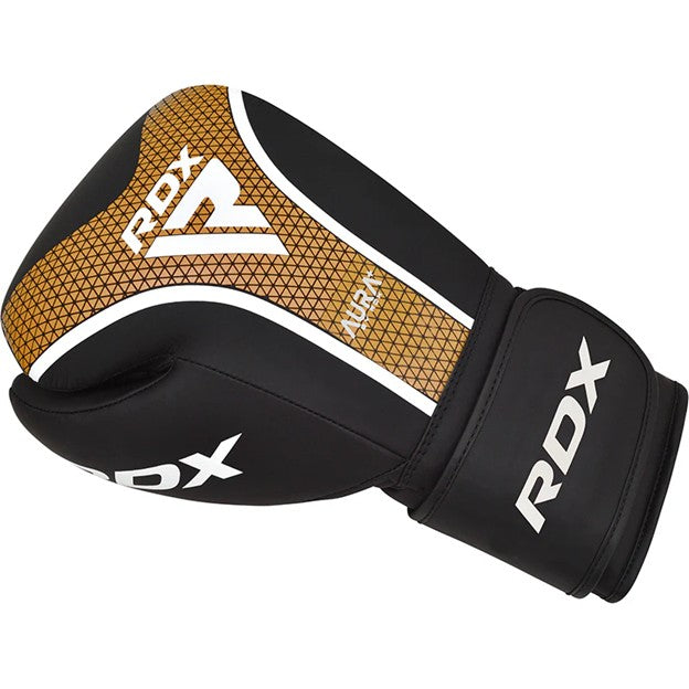 RDX Boxing Gloves Aura Plus T-17 - BOXING GLOVE AURA PLUS T-17 BLACK GOLDEN-Sparring Gloves MMA