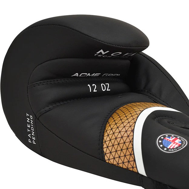 RDX Boxing Gloves Aura Plus T-17 - BOXING GLOVE AURA PLUS T-17 BLACK GOLDEN-Sparring Gloves MMA