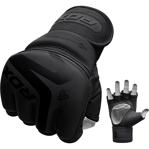 RDX F15 Noir MMA Training Gloves - GRAPPLING GLOVE F15 MATTE BLACK