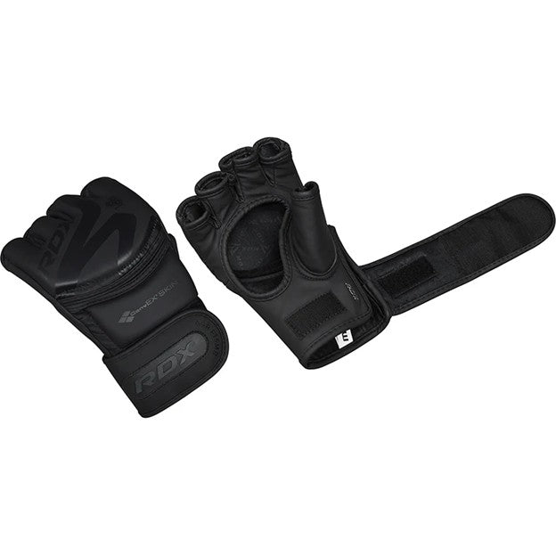 RDX F15 Noir MMA Training Gloves - GRAPPLING GLOVE F15 MATTE BLACK