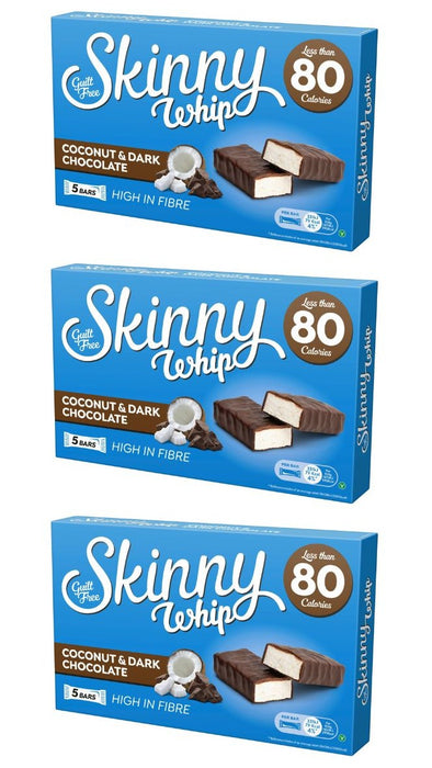 Skinny Whip Coconut & Dark Chocolate Pack 100g [5 Bars]