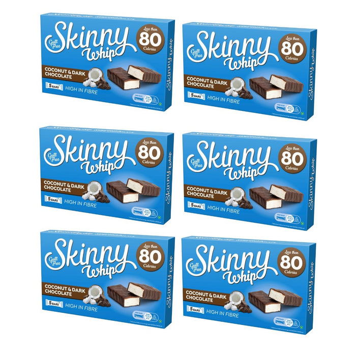 Skinny Whip Coconut & Dark Chocolate Pack 100g [5 Bars]