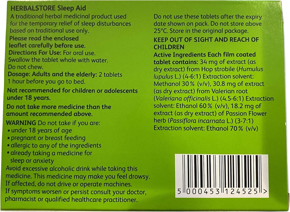 Sleep Aid Tablets Herbal Store 3 x 48 Traditional Insomnia Medicine Remedy