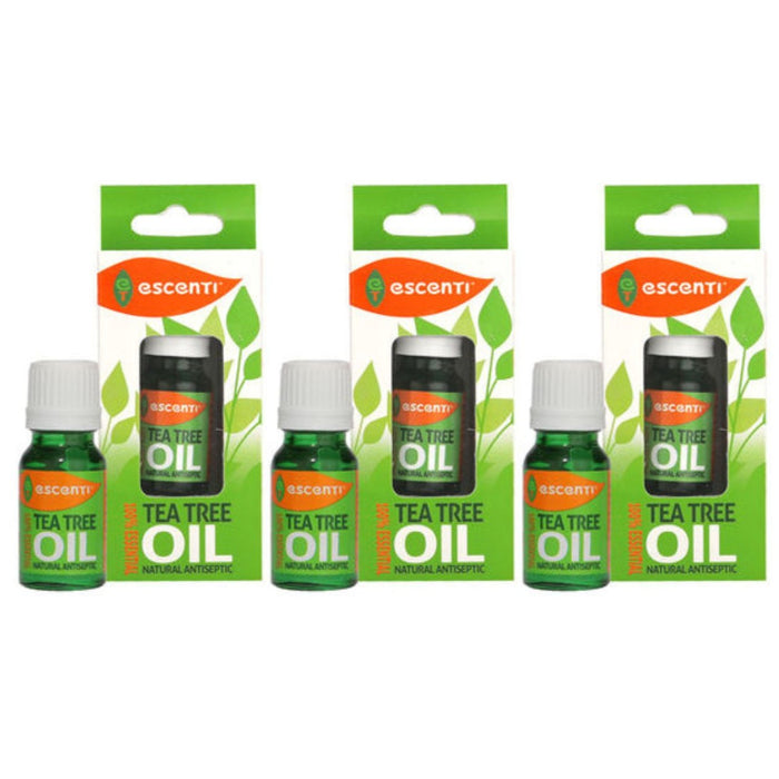 Escenti Natural Tea Tree Essential Oil 100% Antiseptic - for Acne, Insect Bites, Small Cuts - Essential Tee Tree Oil 10ml