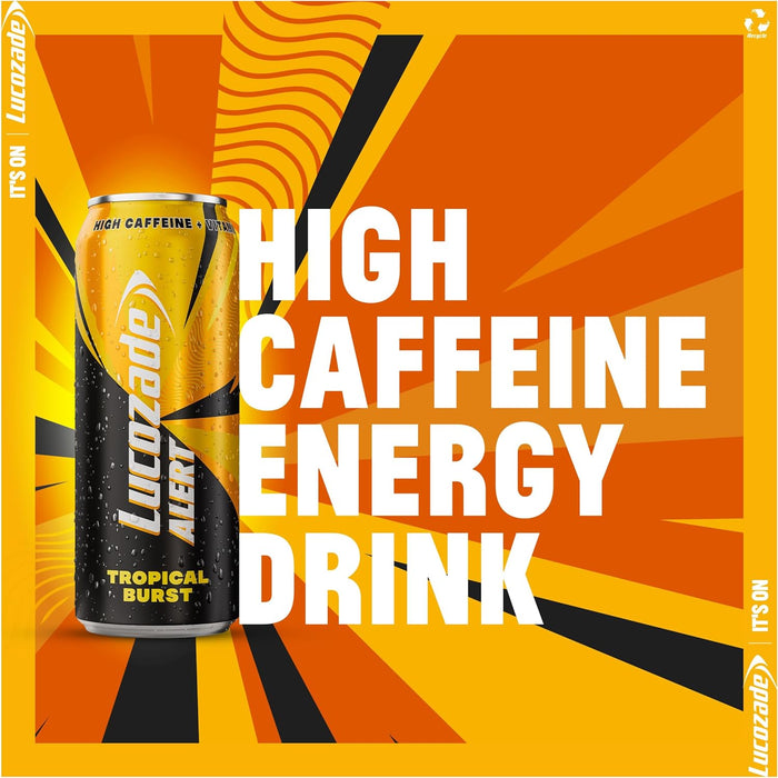 Lucozade Alert Tropical Burst Energy Drink 500ml x 6