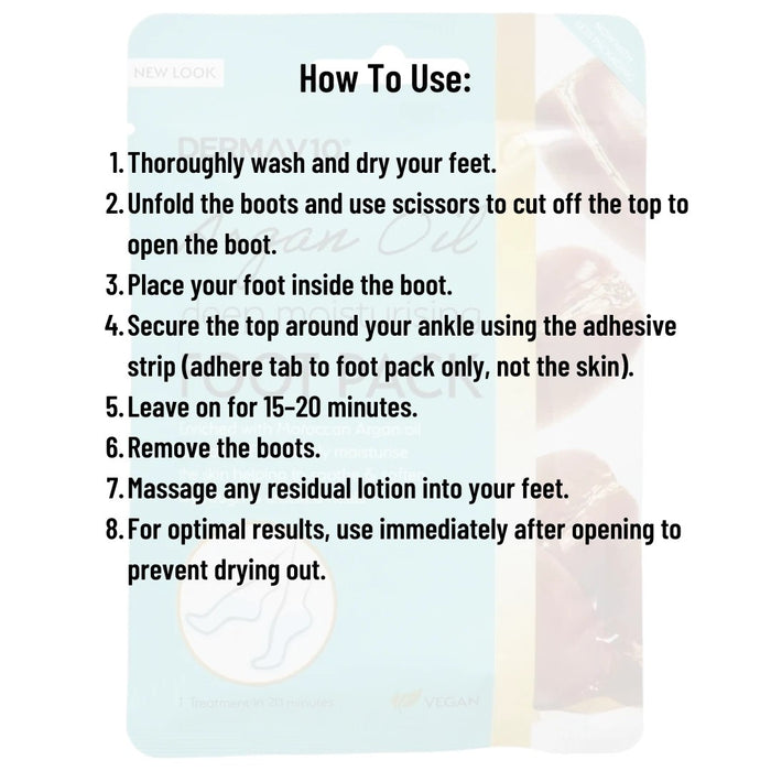Derma V10 Argan Oil Foot Pack x 1