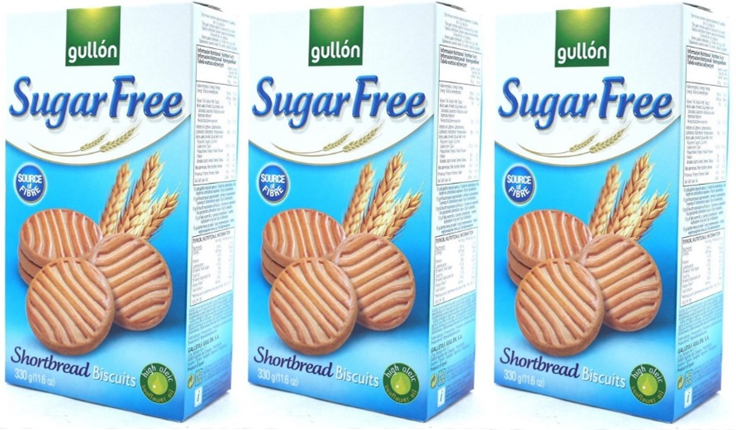 Gullon Shortbread Sugar Free Biscuits 330g x 3