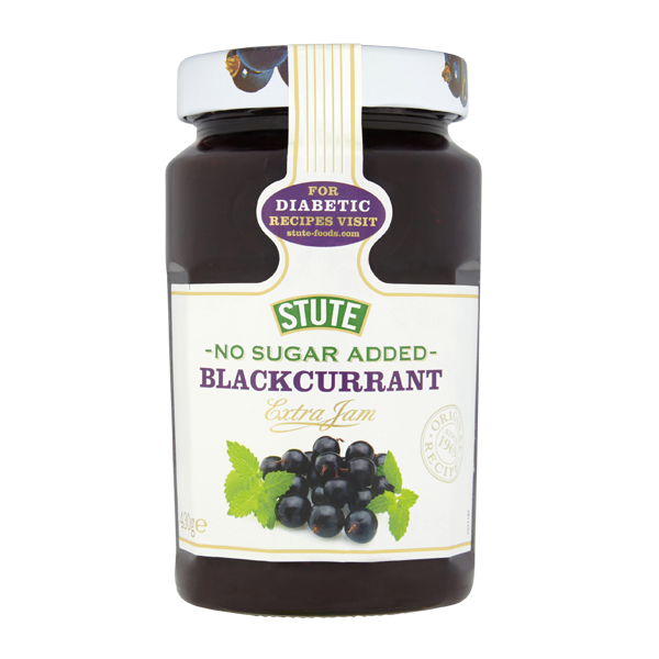 Stute Diabetic Blackcurrant Jam 430g - No Added Sugar