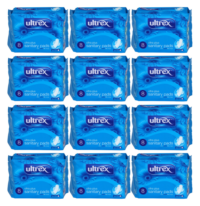 Ultrex Ultra Plus + Wings Bulk Pack of 96 Pads