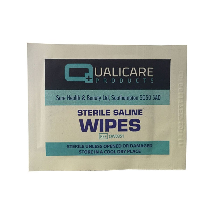 Qualicare Sterile Saline Wipes 100 Pack