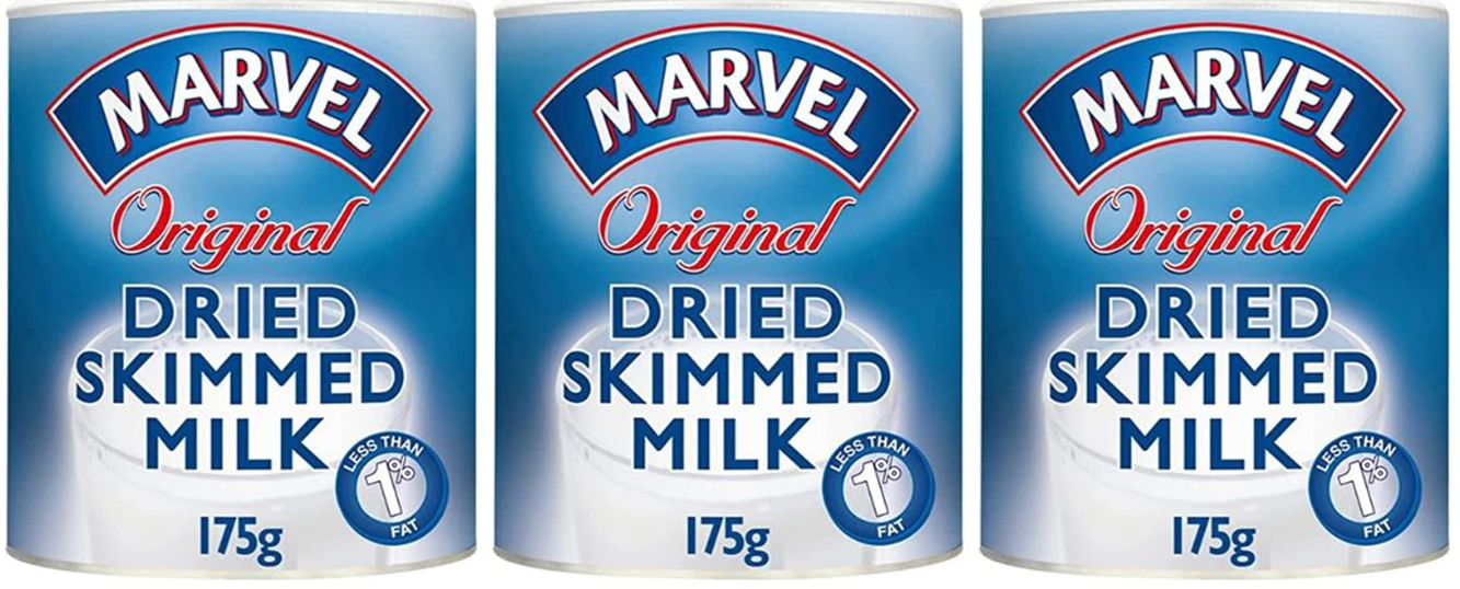 Marvel Original Dried Skimmed Milk Powder 175g x3 Multipack