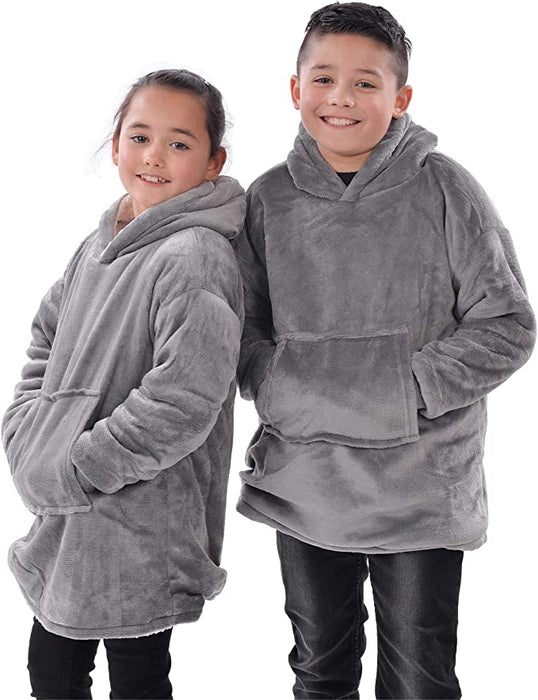 Kids Eskimo Oversized Cosy Reversible Sherpa Hoodie